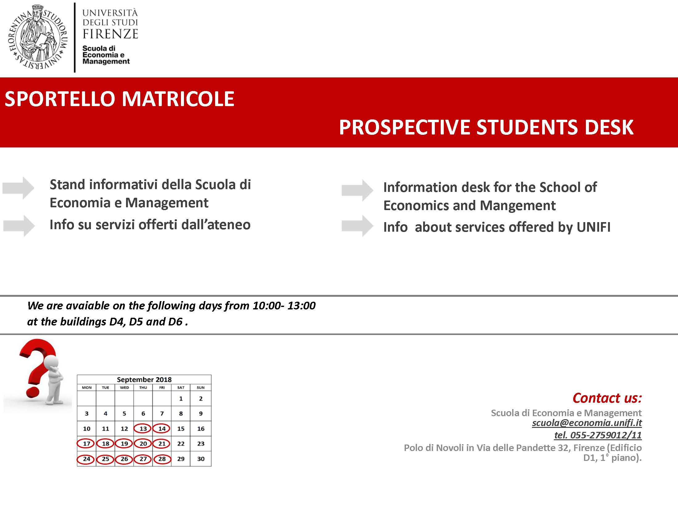 DESK MATRICOLA